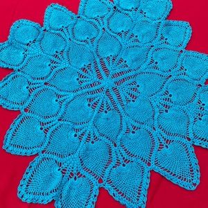 38”x38” Blue Doily
